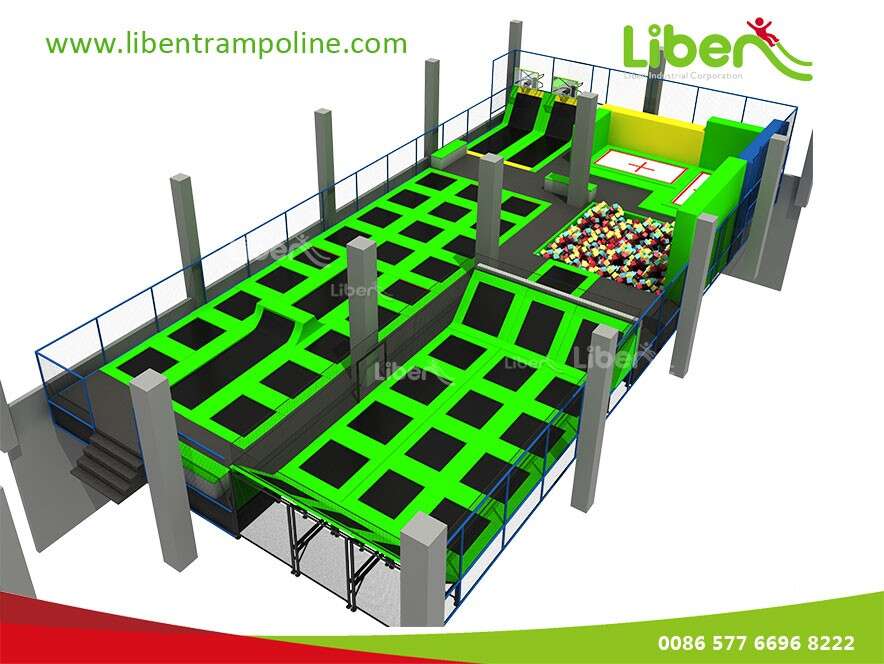 Trampoline Park For AdultsWith Foam Pit